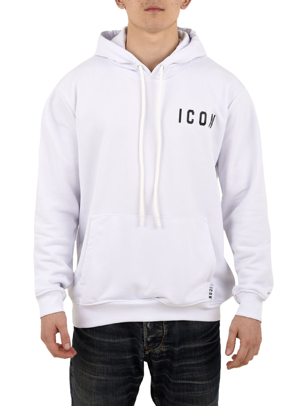 Felpa con cappuccio ICON Uomo - Bianco