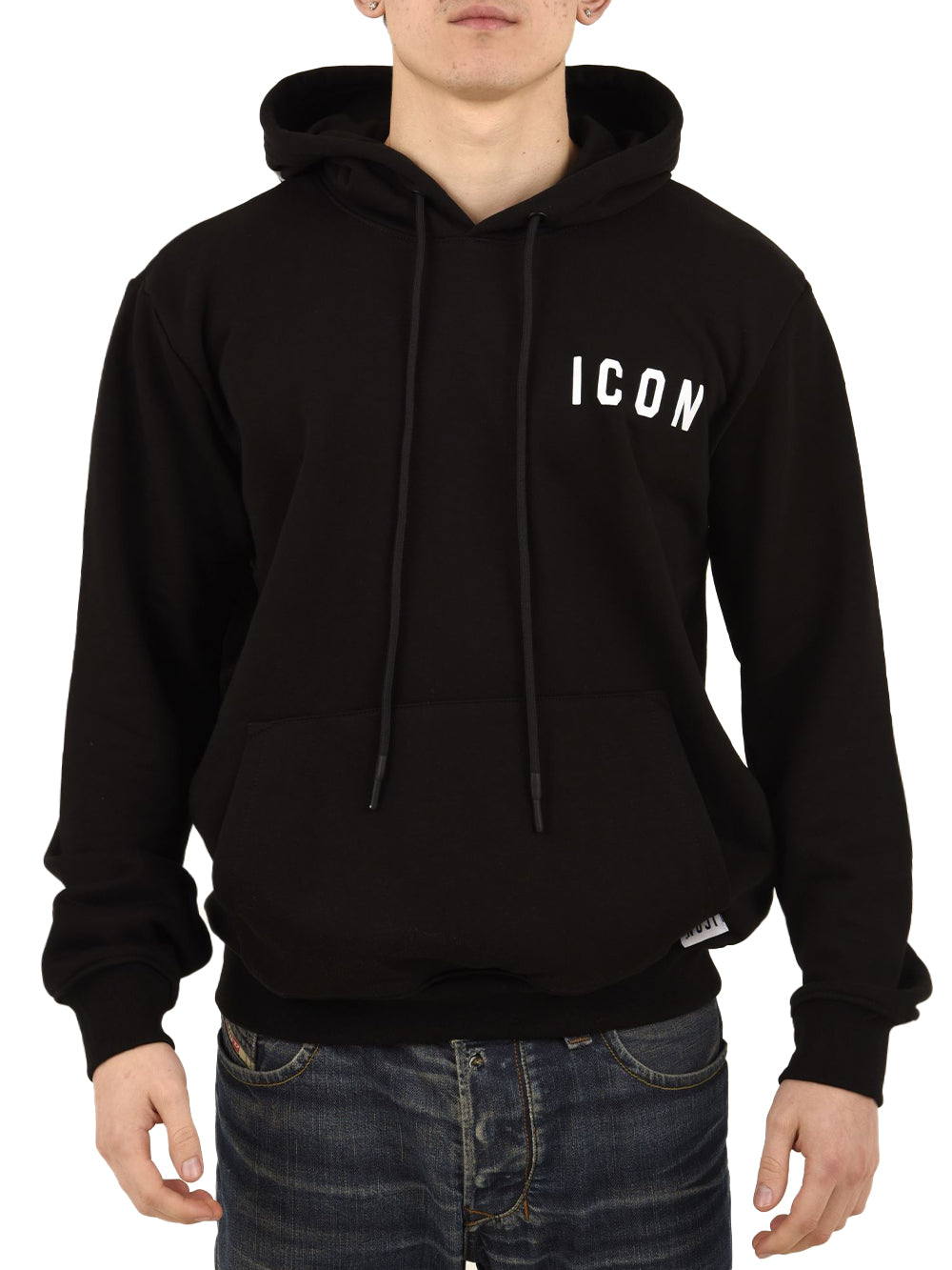 Felpa con cappuccio ICON Uomo - Nero