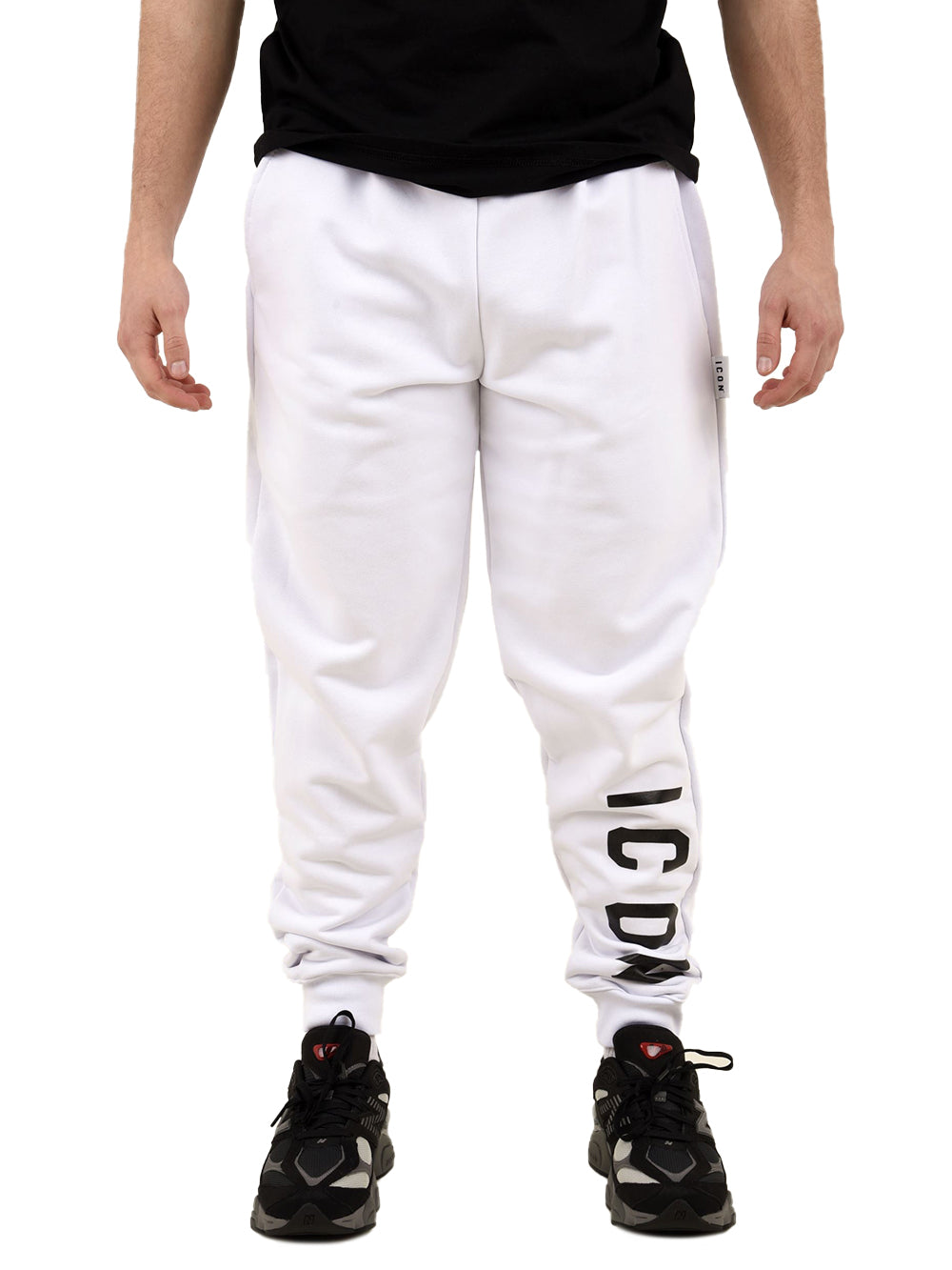 Pantalone Tuta con logo grande ICON Uomo - Bianco