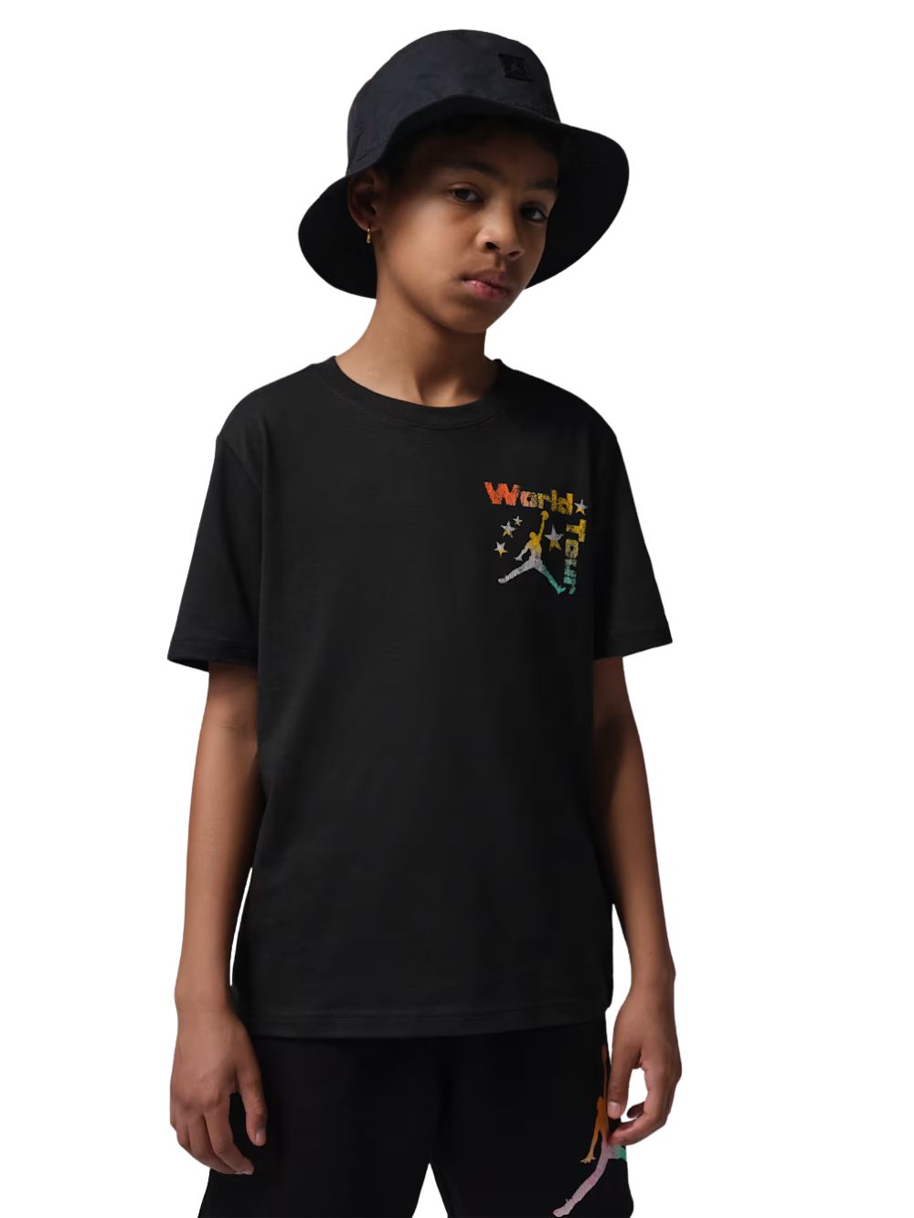 T-shirt world tour JORDAN Bambino - Nero