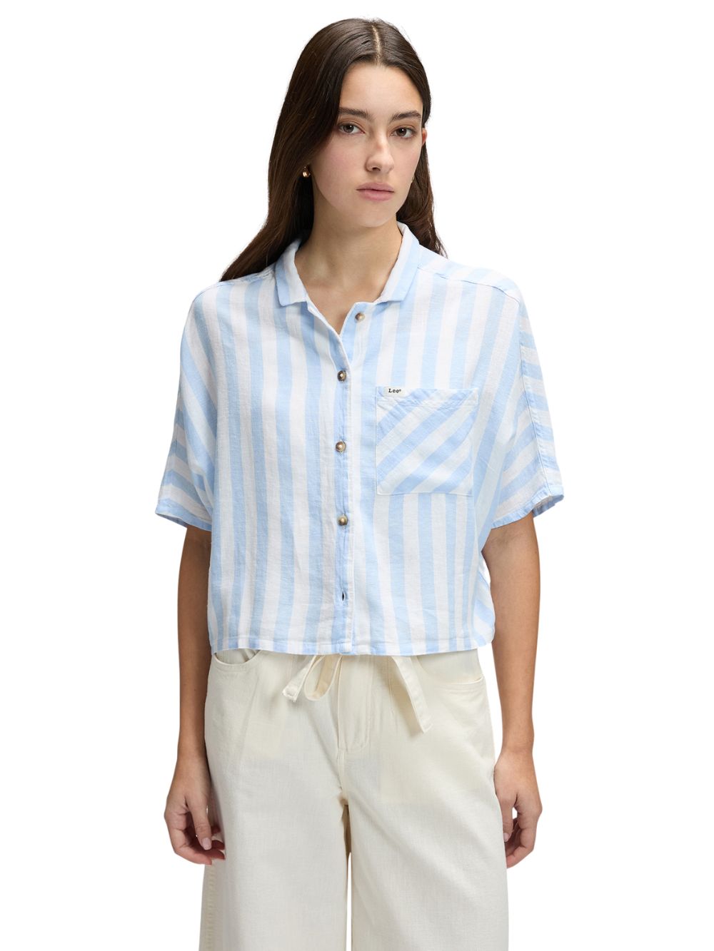 Camicia resort stripe LEE Donna - Blue