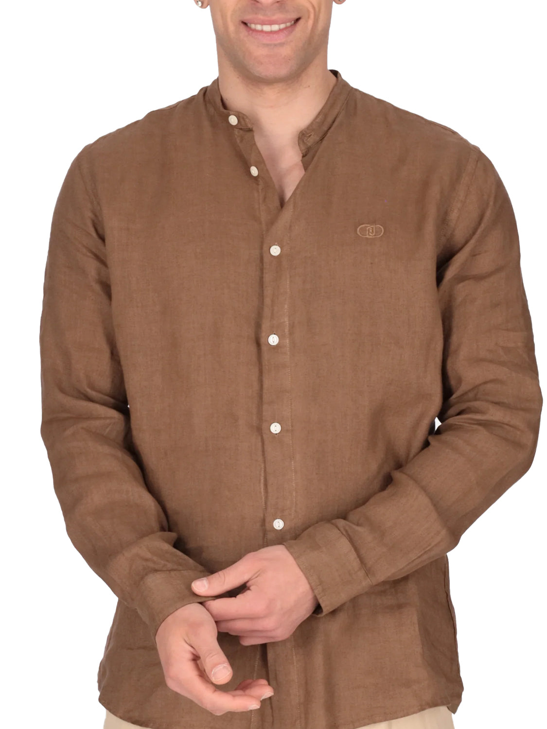 Camicia corea lino LIU JO Uomo - Marrone
