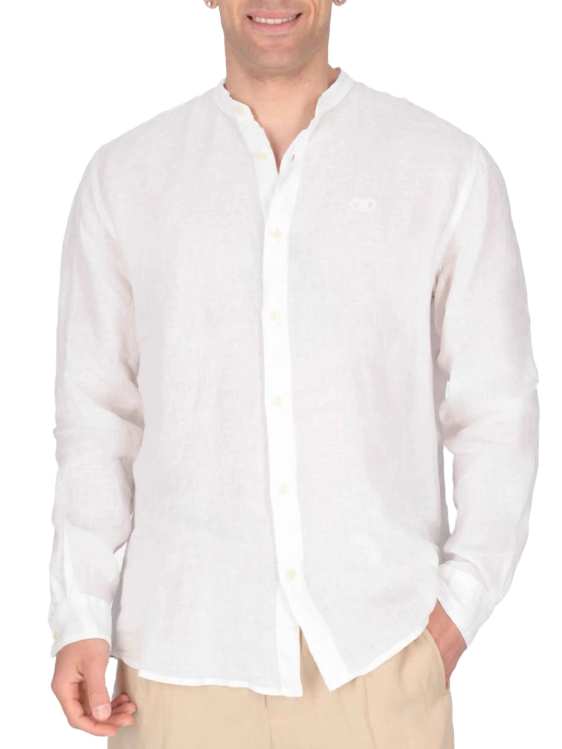 Camicia corea lino LIU JO Uomo - Bianco