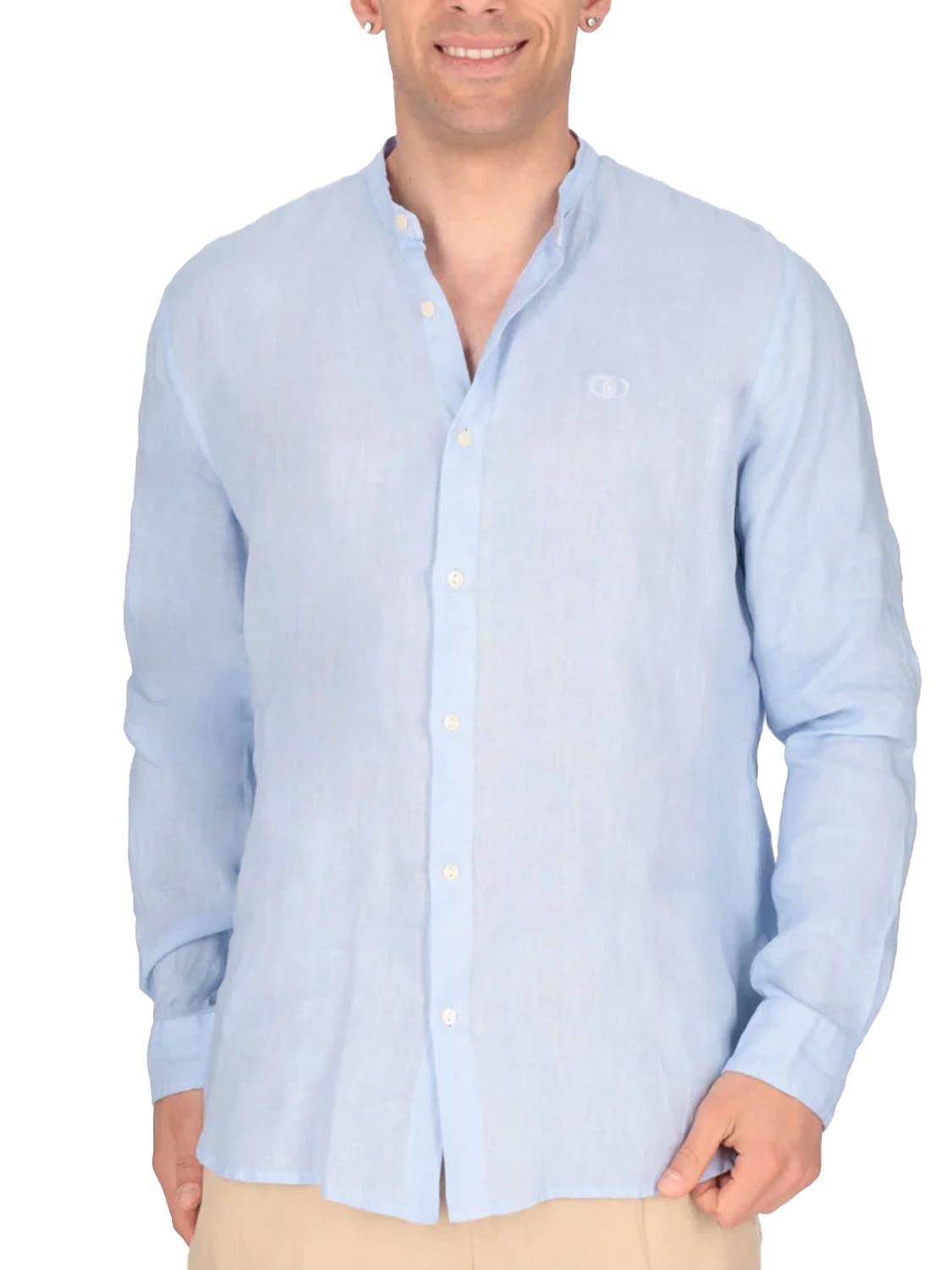 Camicia corea lino LIU JO Uomo - Blue