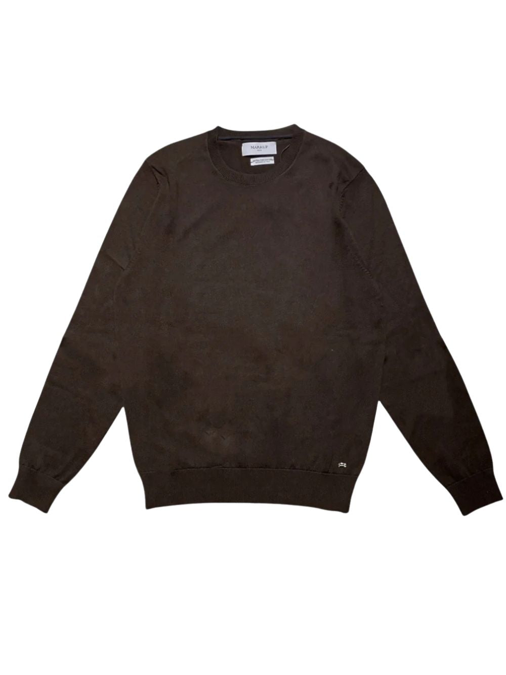 Maglia girocollo manica lunga cotone MARKUP Uomo - Marrone