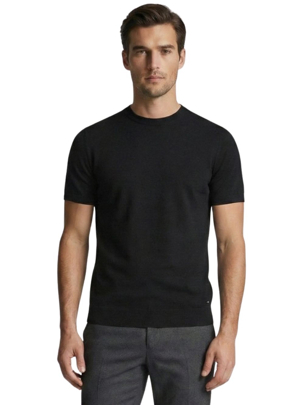 Maglia girocollo manica corta cotone MARKUP Uomo - Nero