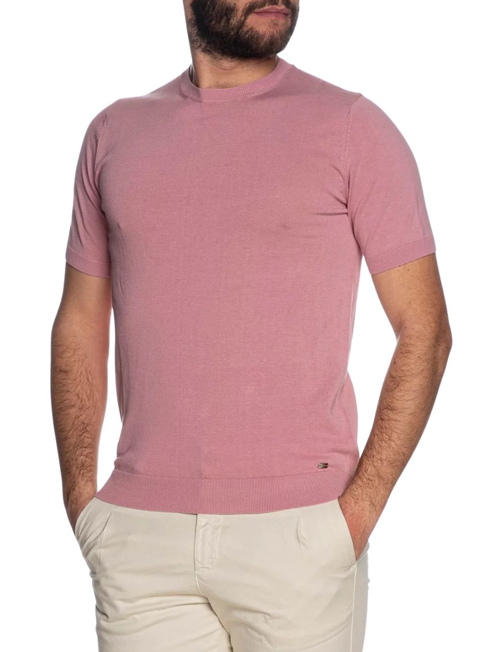 Maglia girocollo manica corta cotone MARKUP Uomo - Rosa
