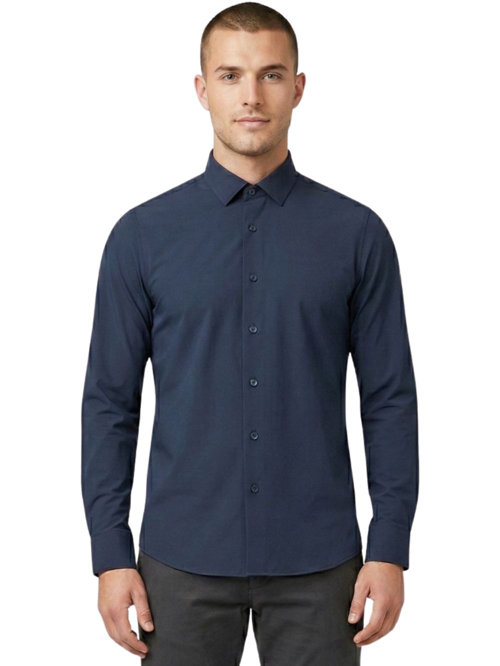 Camicia manica lunga collo italiano MARKUP Uomo - Blue