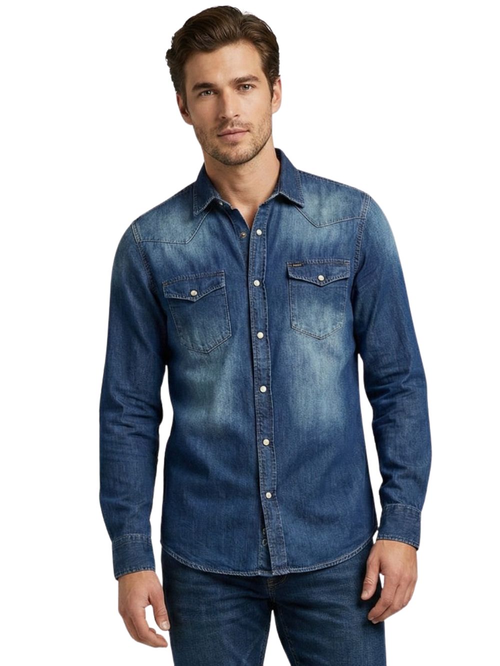 Camicia manica lunga rodeo denim MARKUP Uomo - Blue