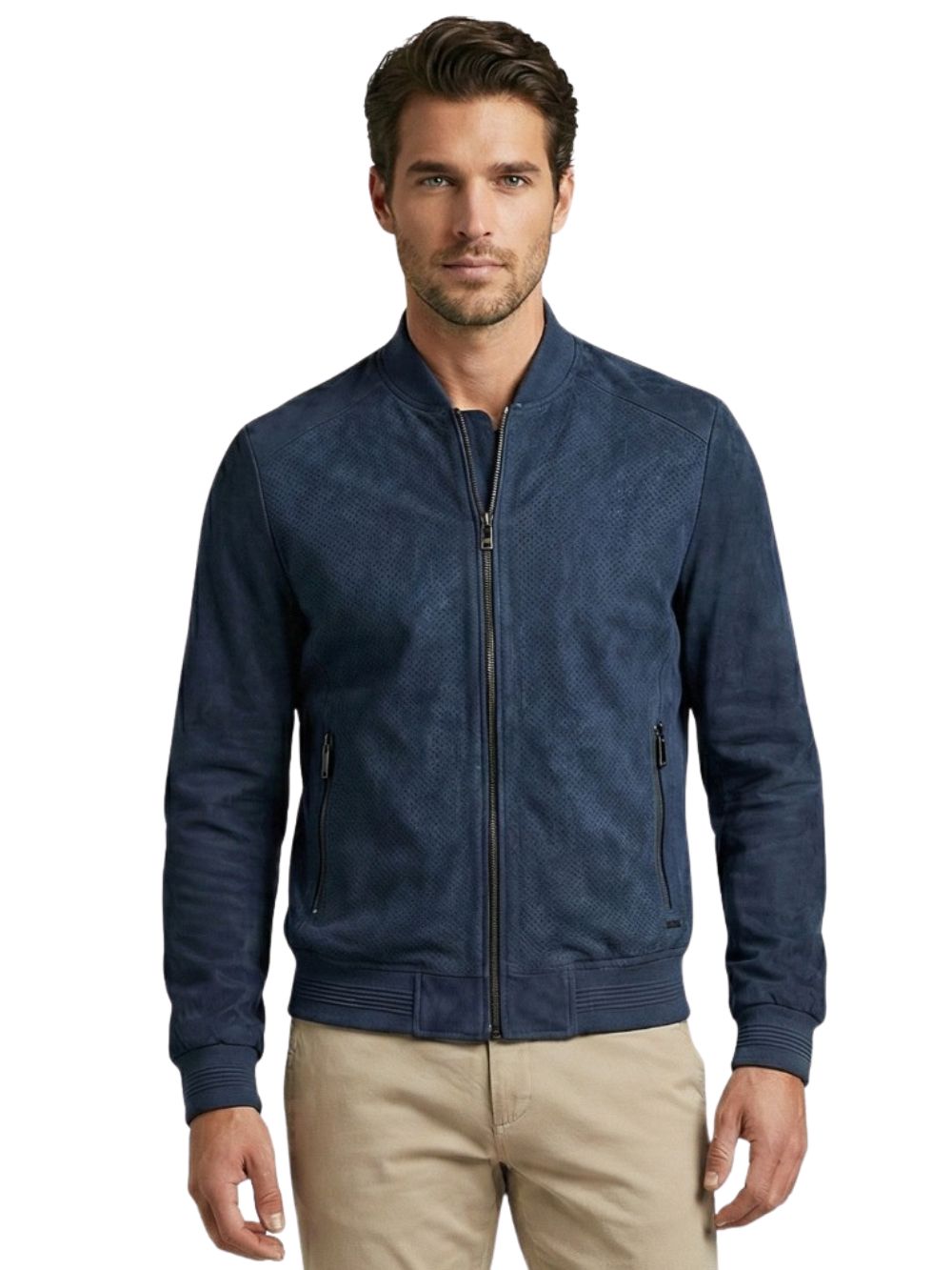 Giubbotto modello bomber effetto scamosciato MARKUP Uomo - Blue