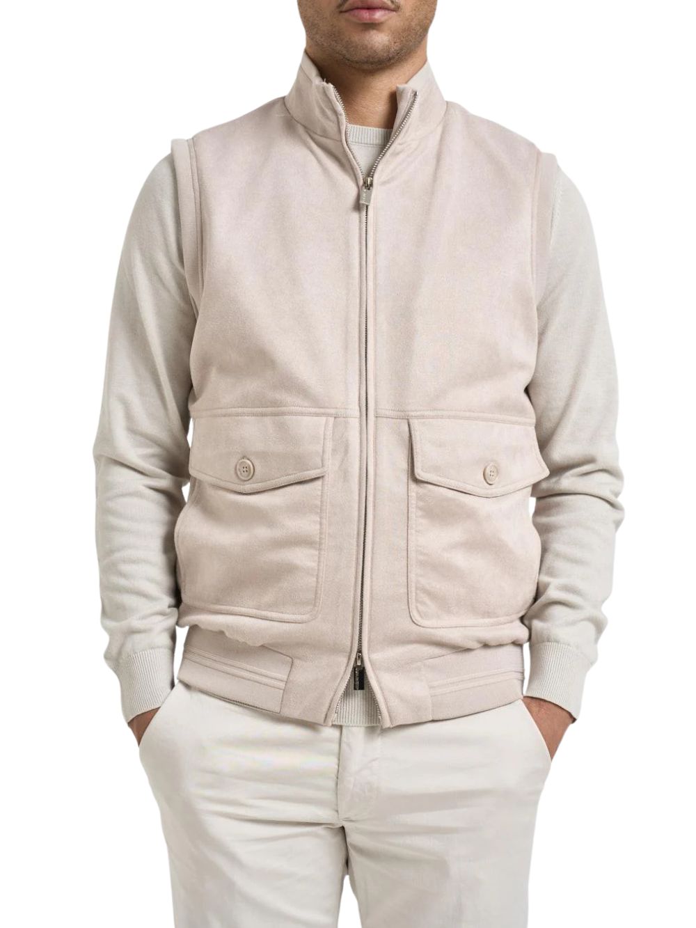 Gilet effetto scamosciato MARKUP Uomo - Beige