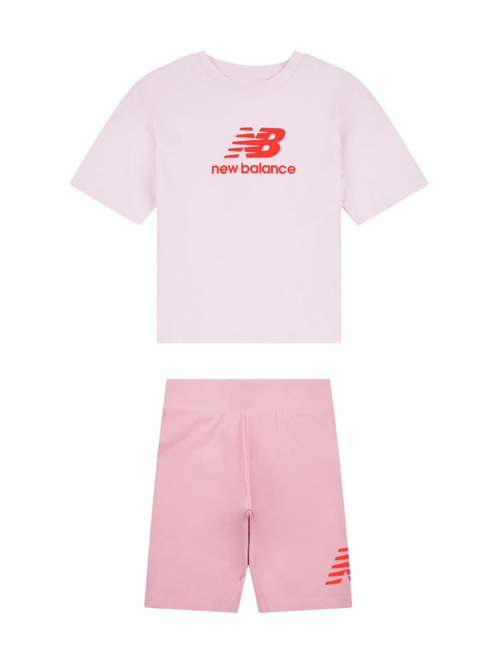 Set stacked logo NEW BALANCE Bambina - Rosa
