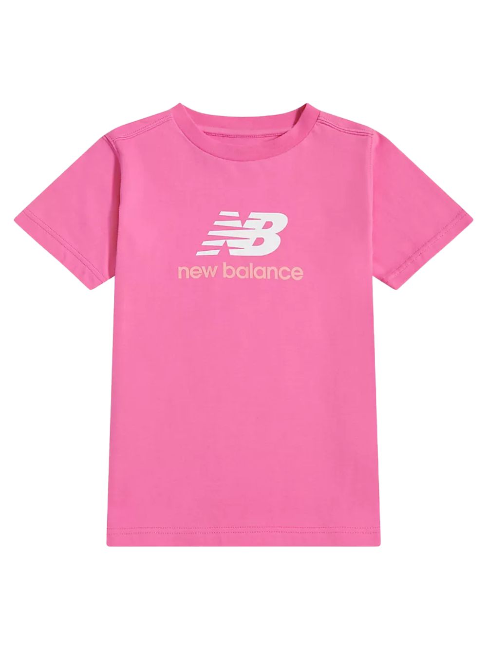 T-shirt jersey stacked logo NEW BALANCE Bambina - Rosa