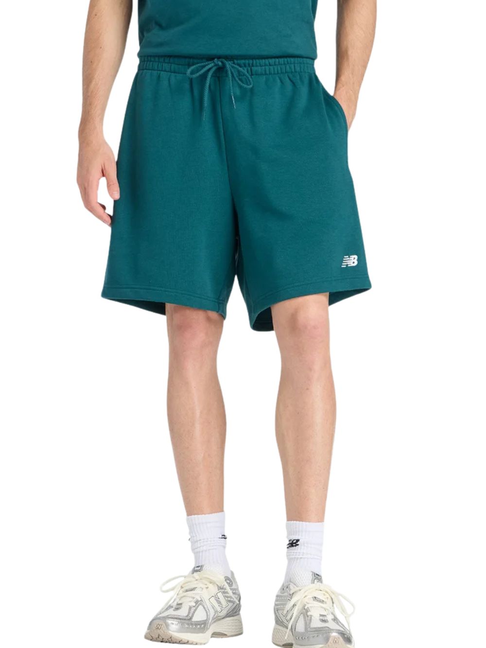 Shorts Essentials french terry 7 NEW BALANCE Uomo - Verde