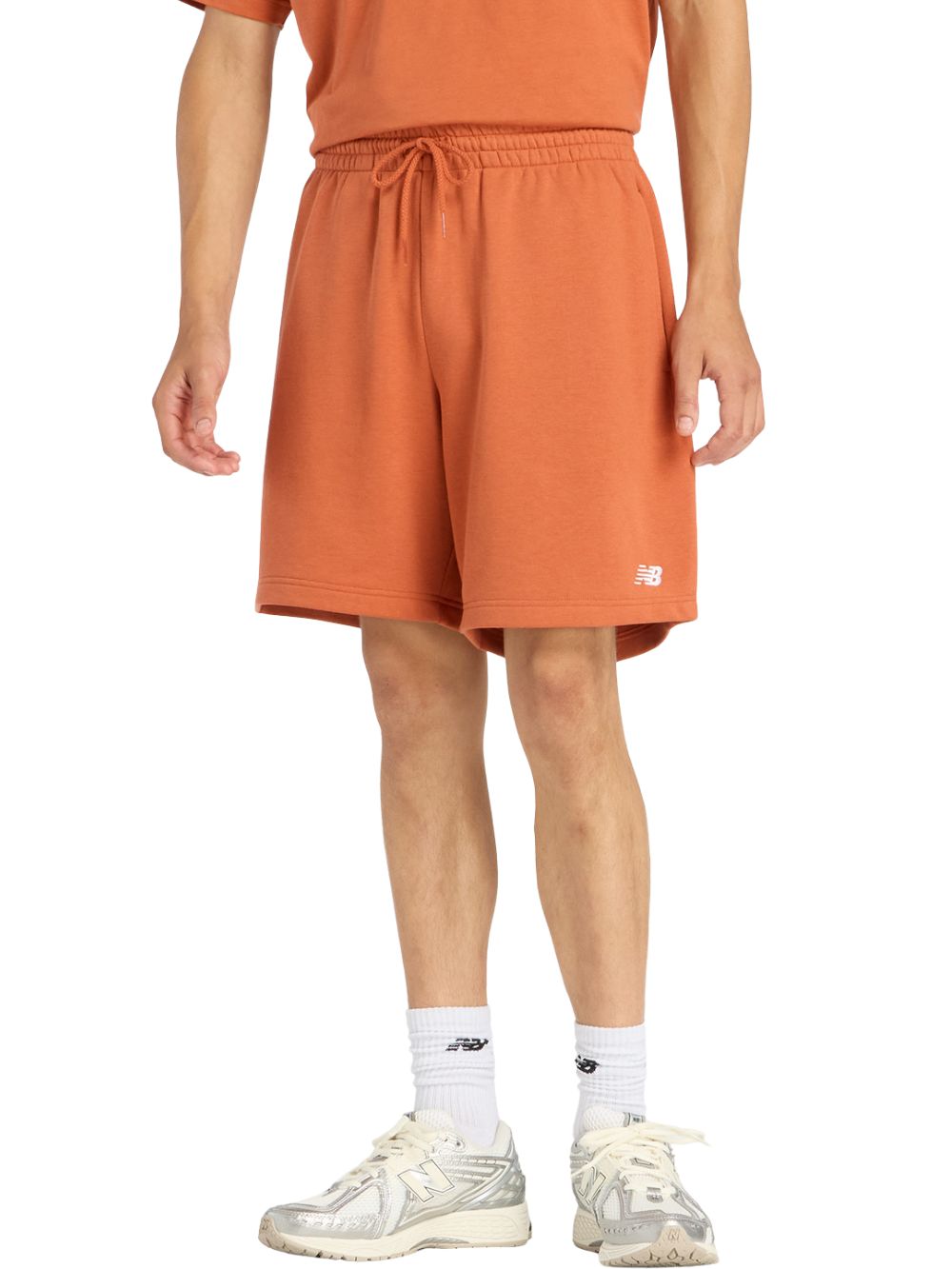 Shorts Essentials french terry 7 NEW BALANCE Uomo - Arancione