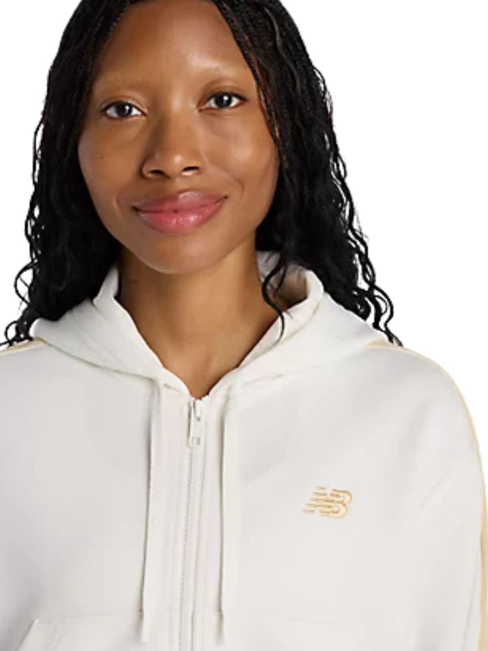 Felpa Interlock full zip NEW BALANCE Donna - Beige
