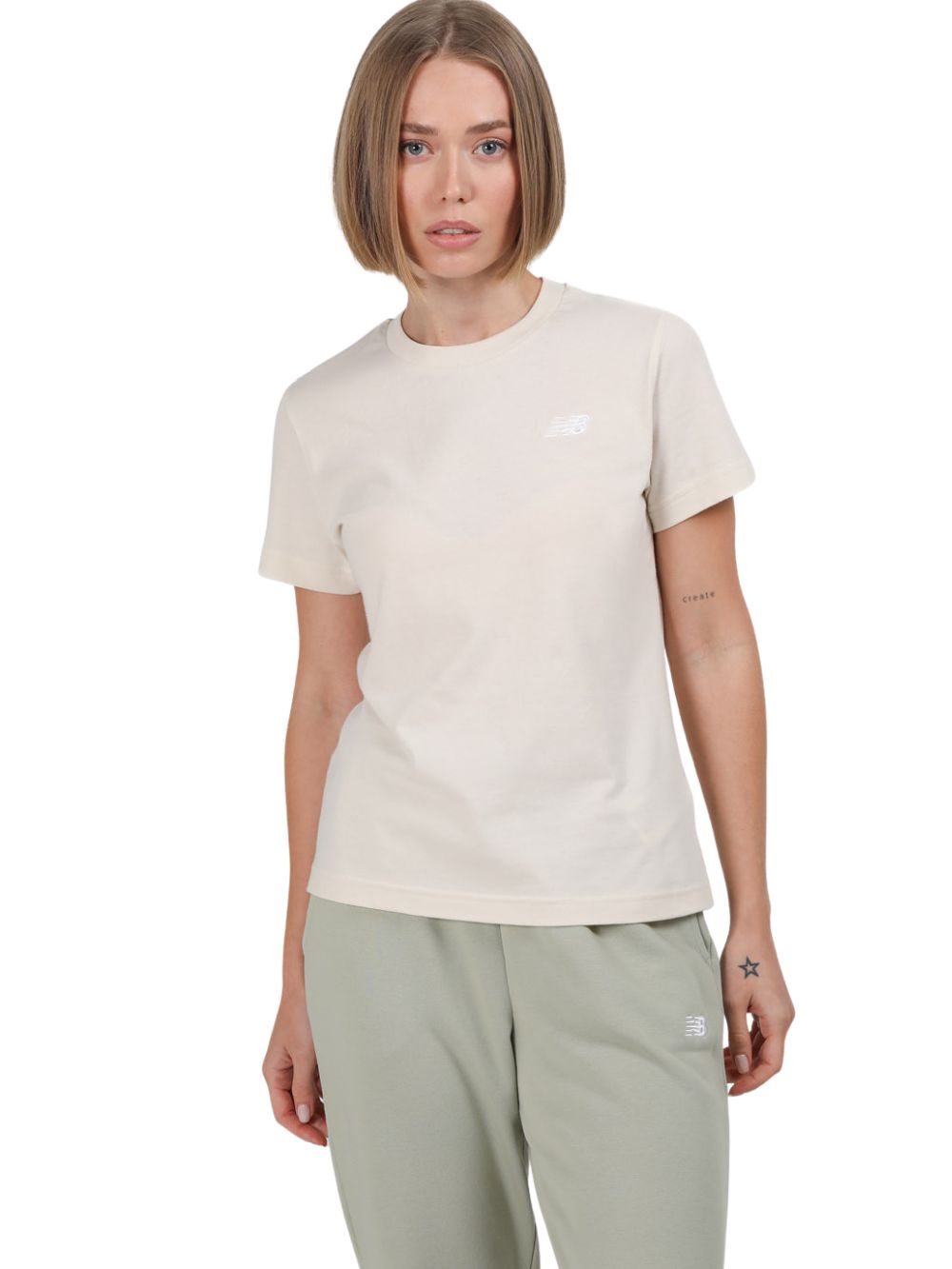 T-shirt Essentials jersey NEW BALANCE Donna - Beige