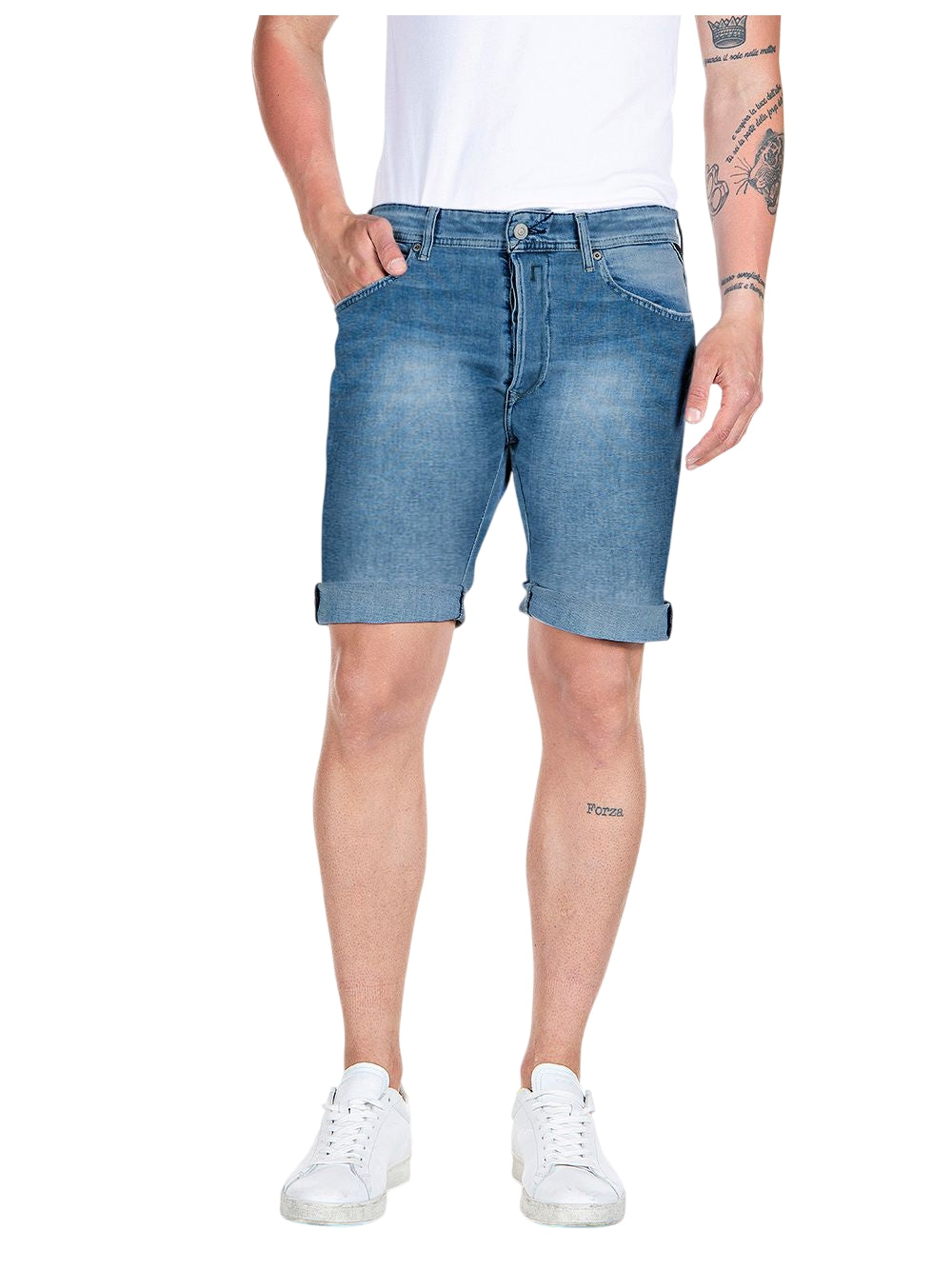 Shorts Tapered REPLAY Uomo - Blue