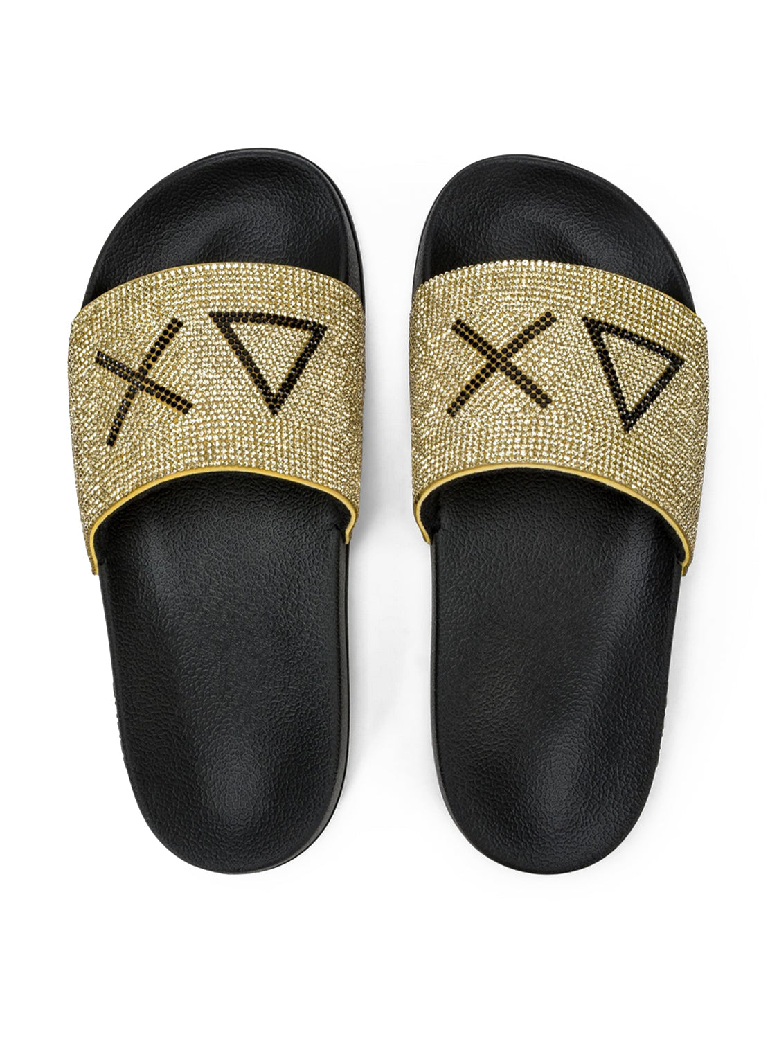 Ciabatta Slippers Strass Logo SUN68 Donna - Nero