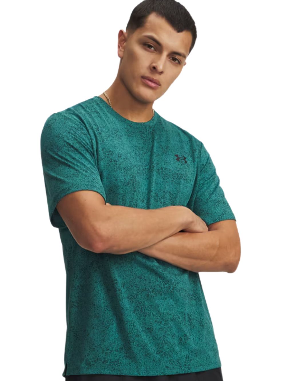 T-shirt sportswear tech pixelate UNDER ARMOUR Uomo - Verde