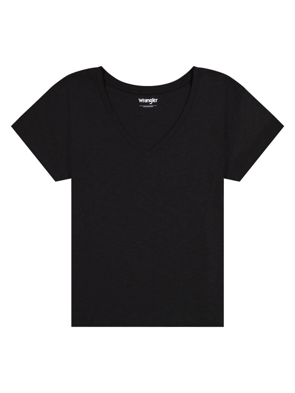 T-shirt easy v neck WRANGLER Donna - Nero