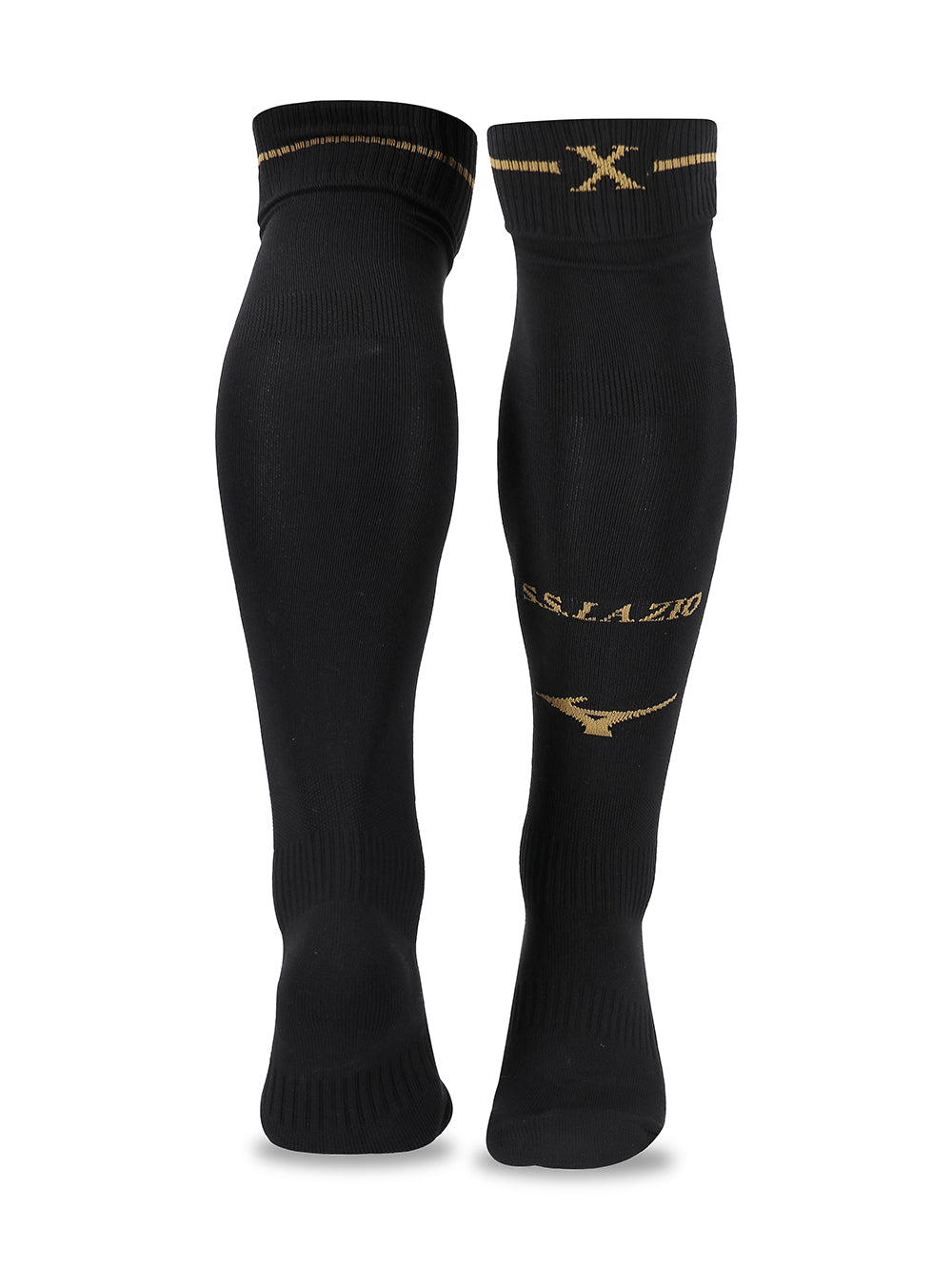 Calzettoni uomo,neri con logo Mizuno e della S.S. lazio in oro.