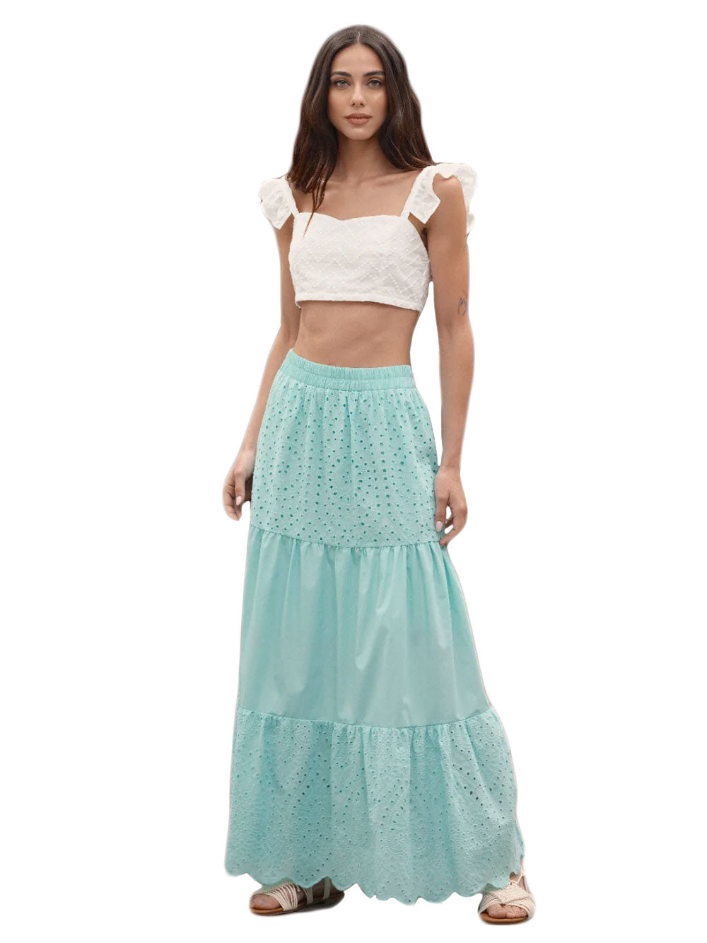 Gonna WHITE WISE Donna WW28208 Verde