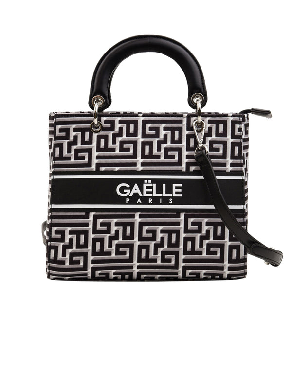 gonna corta svasata con applicazioni logo e tasche<BR/> GAELLE